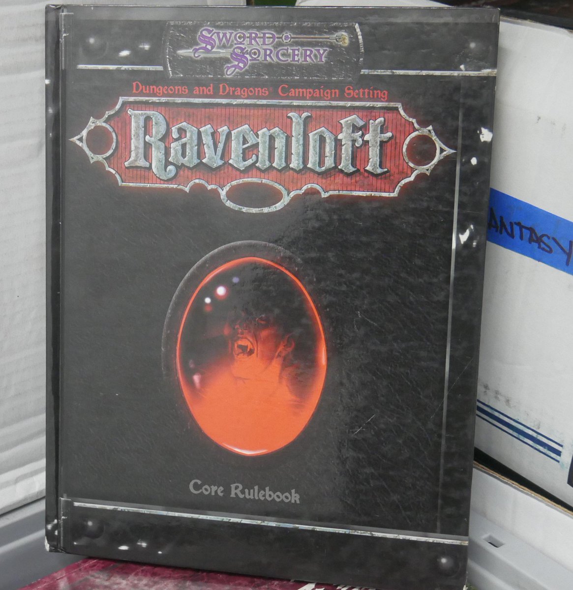 Alexandria_RPG's tweet photo. #Ravenloft / #DomainsofDread for #DnD is one of the oldest fully-formed horror-themed worlds for an RPG. a world of Gothic Horror featuring classic monsters was debuted in the early ’80s by legendary authors M Weiss &amp; T Hickman. 
#31daysofhorrorRPG  #rpg #roleplayinggame #horror https://t.co/t1l2CSo7SW