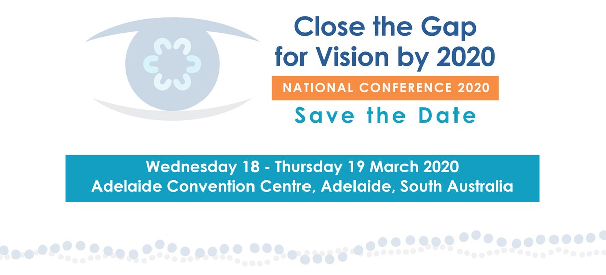 IEHU_UniMelb's tweet photo. IEH are pleased to announce the 'Close the Gap for Vision by 2020: National Conference 2020' will be held in Adelaide on Wed 18 and Thu 19 of March 2020. Further details to be released soon #CTGV20
@NACCHOAustralia @RANZCOeyedoctor @OptometryAus @Vision2020Aus @AHCSA_ https://t.co/Aub7JadKYZ