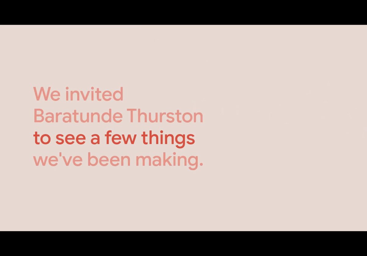 gruber's tweet image. First 10 seconds of today’s Google, event, they put up these two title cards. One has a proper apostrophe, one doesn’t. First 10 seconds.