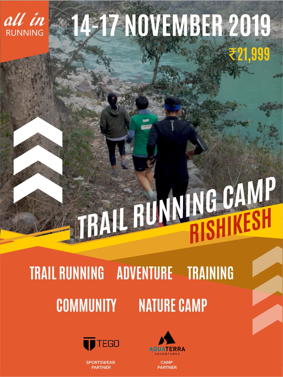 allinrunning's tweet photo. [TRAIL RUNNING CAMP - RISHIKESH]
Enjoy mountain air &amp; savour ideal running weather this November. For beginners &amp; advanced runners, explore local trail network, sharpen running skills &amp; discover benefits of trail running. Register: https://t.co/wvCzHOwAdn
#ALLinRunning #RunALLin https://t.co/NAYTwVM7rL