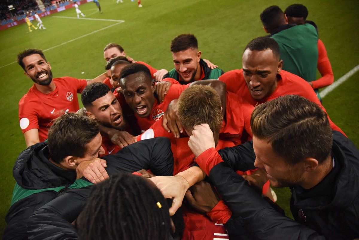 CanadaSoccerEN's tweet photo. PHOTOS ๐ Canada's 2:0 win over USA at BMO Field on Tuesday night
#CANMNT ๐จ๐ฆ #OnGuardTogether https://t.co/H4rNFv05qB