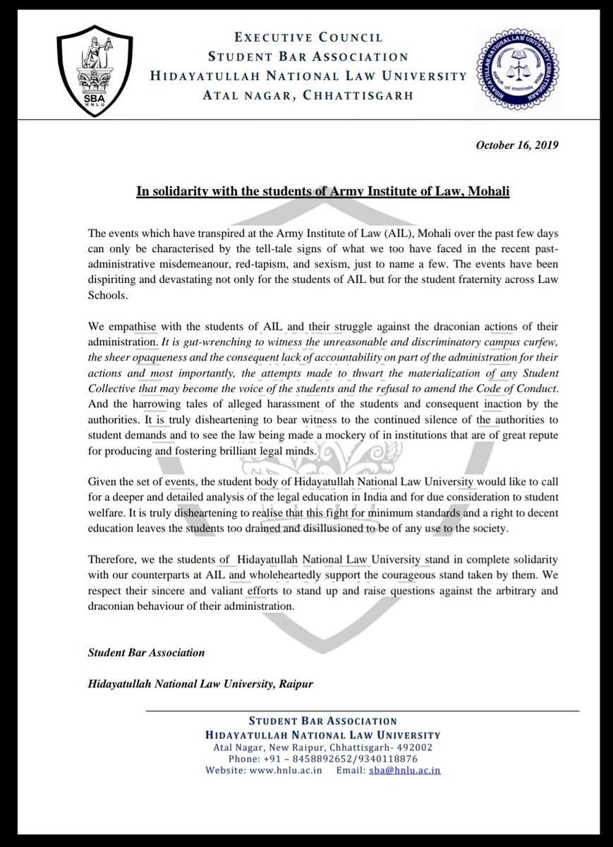 Student Bar Association, HNLU tweet media