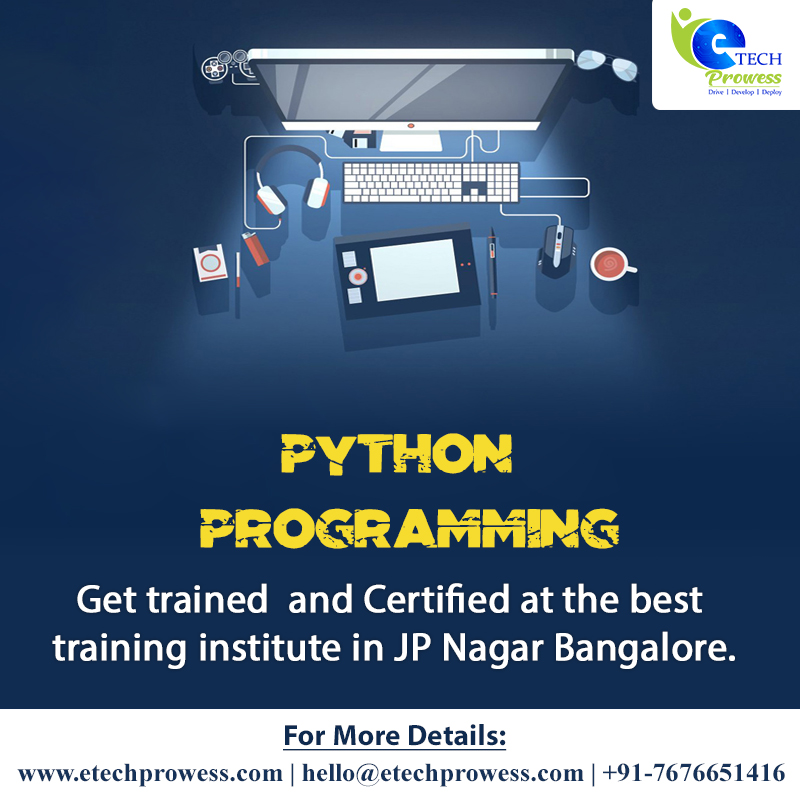 EtechProwess's tweet image. For More Details: etechprowess.com
or Call on: +91-7676651416
#PythonprogrammingcourseinBangalore
#PythonprogrammingtutorialinBangalore
#PythonprogrammingcourseinJPnagar
#Pythonautomationtestingtraininginbangalore
#Pythonautomationtestinginbangalore