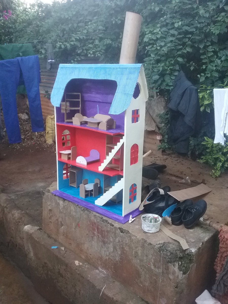 #IkoKaziKE doll house made with wood and a little cardboard finishing for the roof...0721647098 is the number to call if interested in one #TachaABrand #MUFC #madebygoogle #WorldFoodDay #DemocraticDebate