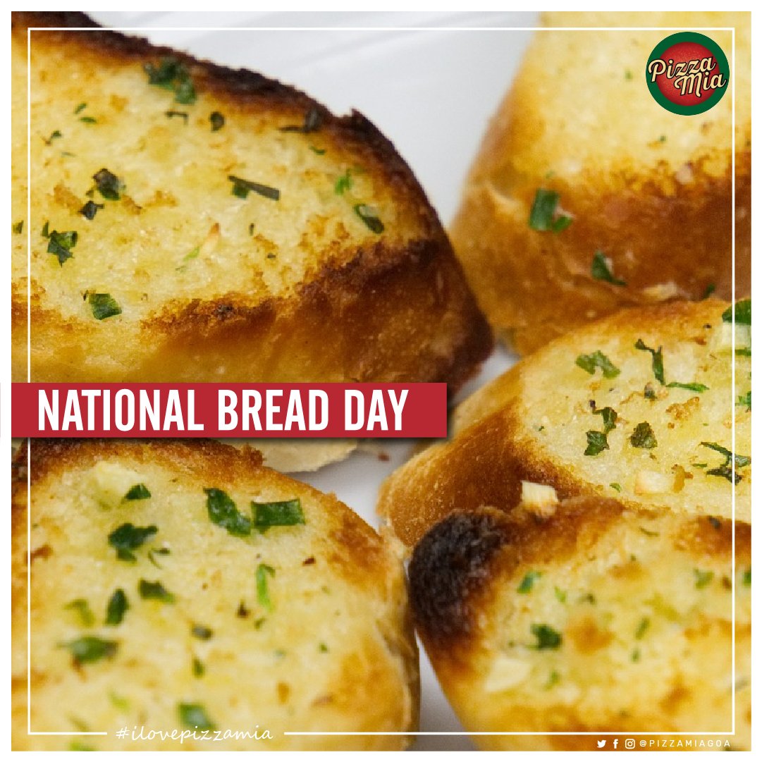 pizzamiagoa's tweet photo. Happy National Bread Day! 🥨 Comfort food for a cozy Wednesday evening at Pizza Mia with live music and fresh cocktails..that’s all we need. 😊🍷
.
#Pizzamiagoa #garlicbreadknots #pizzapockets #breadforlife #garlicbreadsticks #nationalbreadday  #cheesy #garlicky #openallday https://t.co/LNdpmWHed4