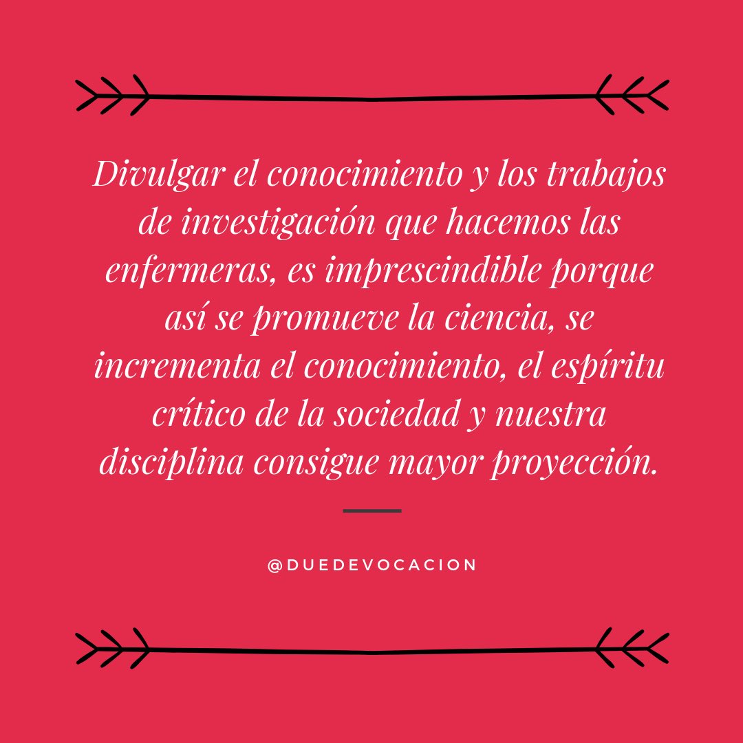 gestiondeenferm's tweet photo. #imprescindible @DUEdevocacion: '📣📣Divulgar el #ConocimientoEnfermero hará que nuestra disciplina consiga una mayor proyección 🚀🚀
💬💬Próximamente en #investigacoecadiz en mi conferencia inaugural 🙋🏼♀️
#Comunic… https://t.co/LAGCakmw25, see more https://t.co/kURNBdaKI1