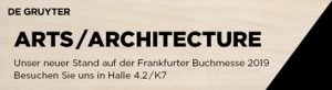 Heute öffnet die Frankfurter Buchmesse ihre Türen. Besuchen Sie unseren neuen Stand mit Büchern aus den Bereichen #Kunst, #Kunstgeschichte und #Architektur von <a href="/degruyter_arts/">De Gruyter Arts</a>, <a href="/Dt_Kunstverlag/">DeutscherKunstverlag</a>, <a href="/Birkhauser/">Birkhäuser</a>, <a href="/JOVIS_Verlag/">JOVIS Verlag</a> #fbm19 Halle 4.2/K7