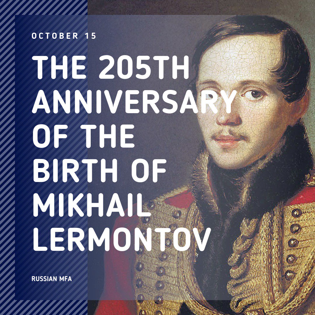 mfa_russia's tweet image. ✒️Mikhail #Lermontov, one of the best known #Russian poets, won acclaim during his lifetime. Streets in cities and towns in the #Czech Republic, #Slovakia, North Macedonia, #Bulgaria &amp;amp; even a crater on #Mercury are named after the poet➡️🔗
 bit.ly/32n6DkQ