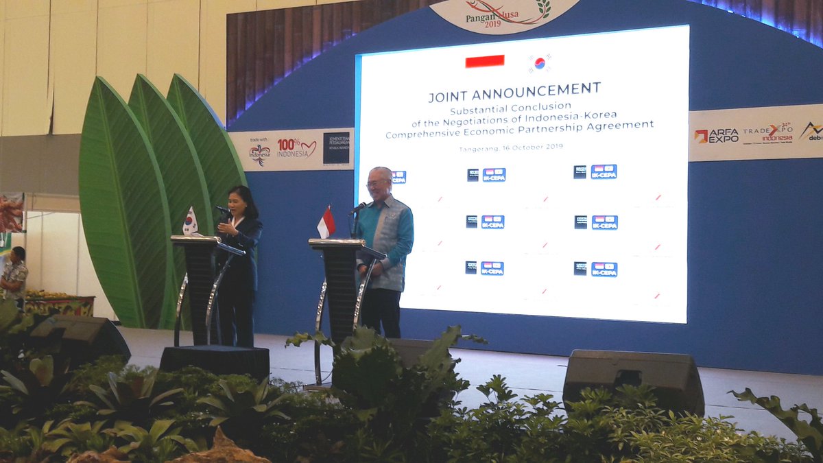 Mendag Korsel: "Ekonomi global sedang mengalami ketidakpastian. #IKCEPA akan meningkatkan nilai perdagangan yang tahun lalu mencapai USD 20 miliar". 
#TEI2019 #GenjotEkspor
