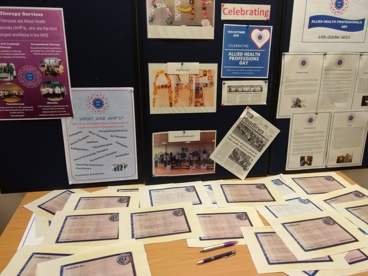 DawnMil86457377's tweet photo. Today we are celebrating AHP today at WSHFT. #AHPsDay #wshft #AHPs #proudtobeahp #AHPsInAction #occupationaltherapy #StrongerTogether  #physiotherapy  #dietetics #speechandlanguagetherapy @westernsussex https://t.co/Nb6UxHLu8y