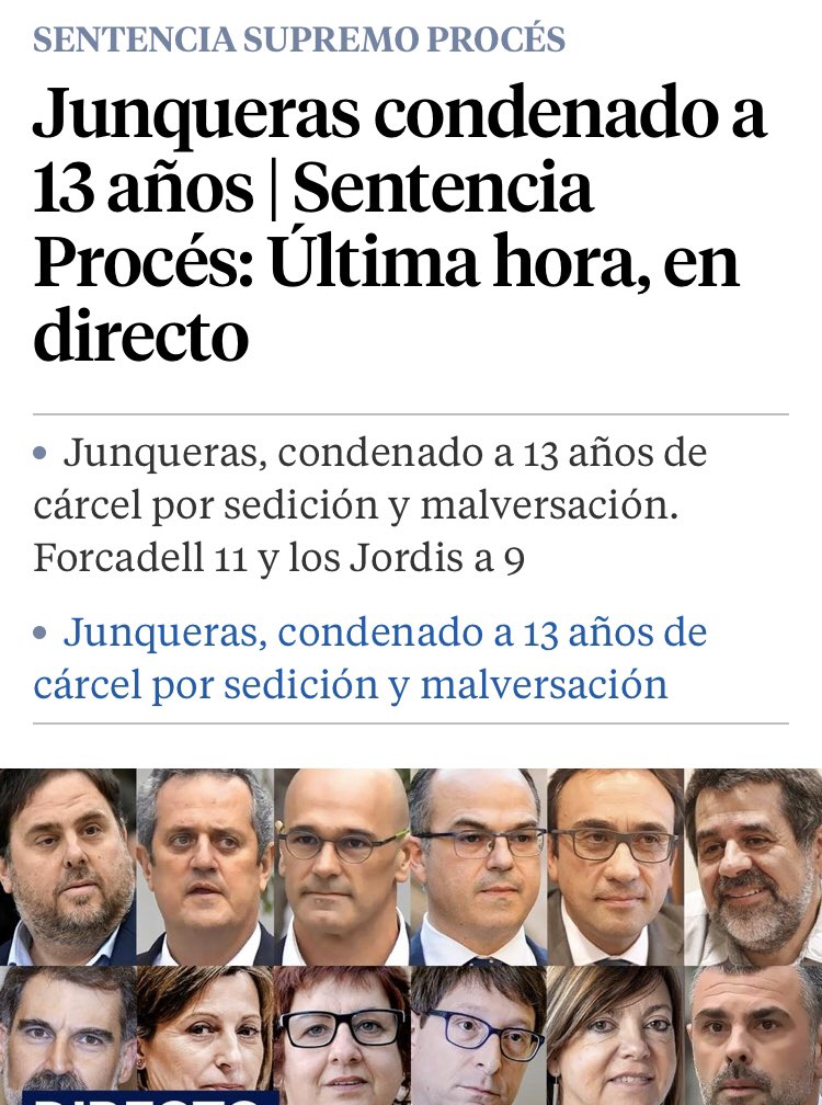 jr_blanco_'s tweet photo. Aquí un Cántabro que la verdad me la sopla bastante el tema catalán, pero al escuchar la sentencia me he quedado sin palabras #ULTIMAHORA #SentenciaDelProces #SentenciaProces #SentenciaAR
Pasen y vean lo que es la Justicia
👇👇👇👇👇👇👇👇👇👇👇👇 https://t.co/daaIjYtoeo