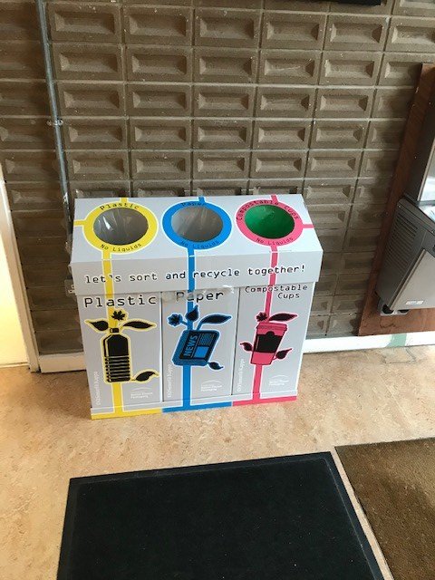 HCKilliney's tweet photo. A good start for our Environmental Committee’s awareness campaign in HCK. Thanks to @smurfitkappa for donating these recycling bins. They will help all students to sort their waste….reduce, reuse, recycle! https://t.co/PAC2SPDco9