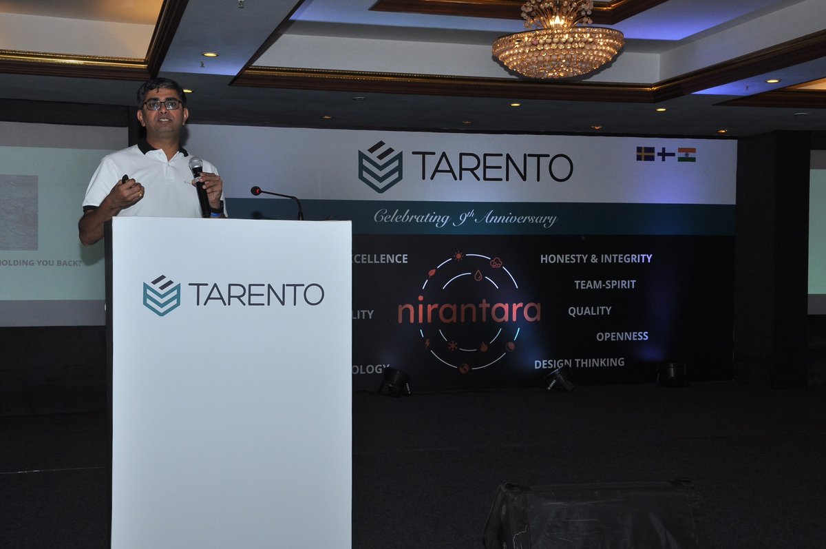 tarentogroup's tweet photo. Honesty, Impeccable Work Ethic, Hunger to Learn, Knowledge Sharing &amp; Nurturing Relationships are the “5 #SecretstoSuccess” - From the opening address by @spvijay at our #9thAnniversary celebrations.

#NirantaraTarentoJourney #Nirantara #Success #Tarento #DataDigitalAndBeyond https://t.co/mSG7R6Di9x