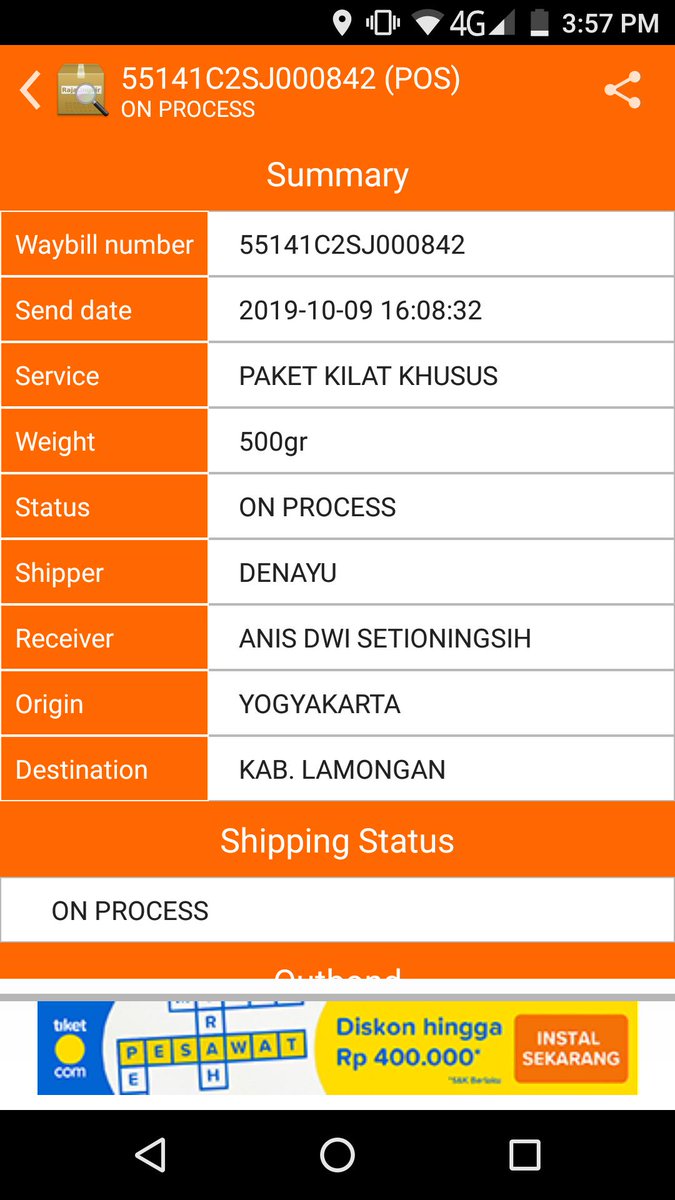 Denayu_'s tweet photo. @PosIndonesia sore min paket saya kok blm dtg ya? https://t.co/F68L5NiAhN