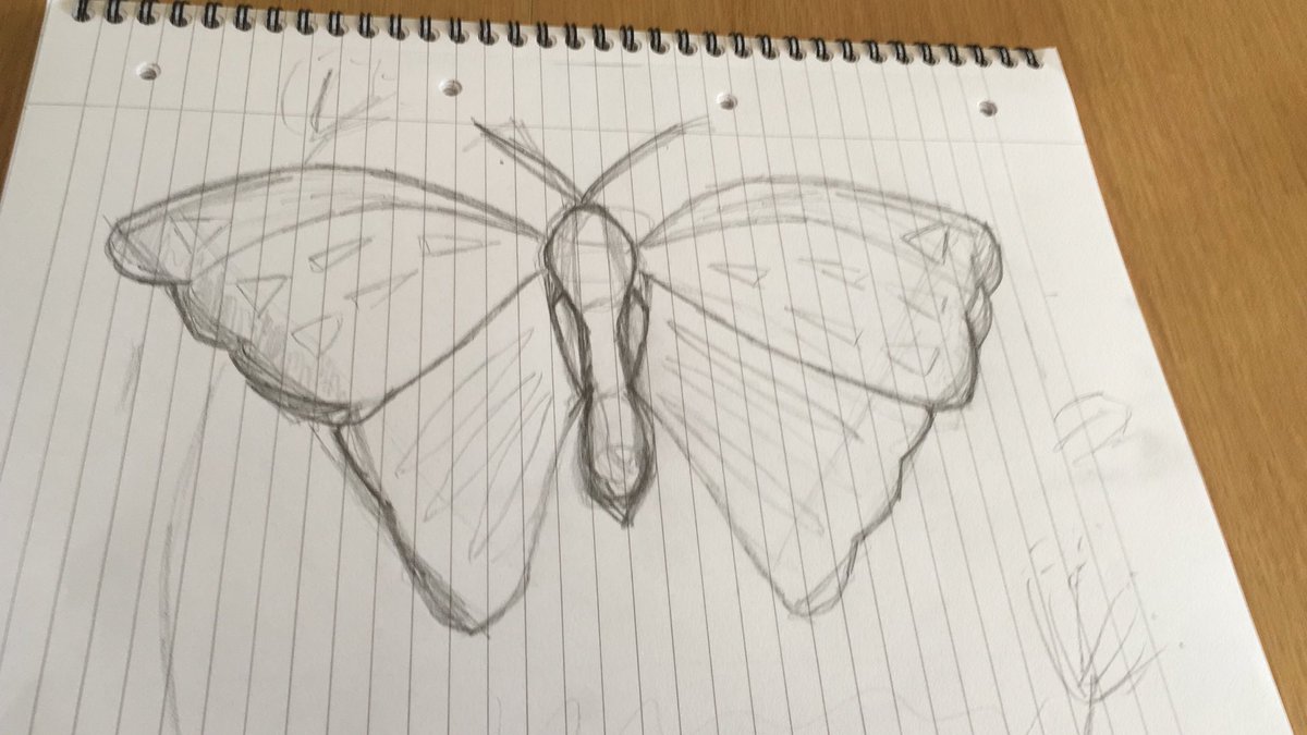 #adhd trying to get myself to do something important but boring all weekend. I now have two comic strips sketched, a brilliant idea for a podcast (first four episodes all planned) and this butterfly embroidery pattern. So that’s nice. #neurodiversesquad #lifeadmin