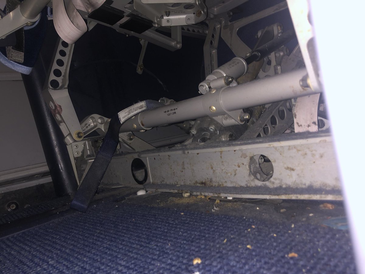YaraNAlmously's tweet photo. For such an expensive airline we expect way better than the filth we found under our chairs #MEA #MiddleEastAirlines and this is seperate of the outdated media systems and terrible food https://t.co/FABVvJxcpr