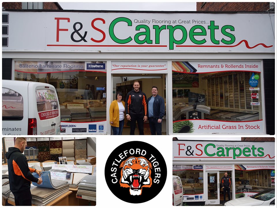 📢 | 2020 Partnership update! 

Castleford Tigers are pleased to announce new club sponsors F&amp;S Carpets! 

F&amp;S Carpets are also offering 10% off flooring for all Tigers season ticket holders, a matchday ticket or copy of our advert in The Roar magazine.

#COYF