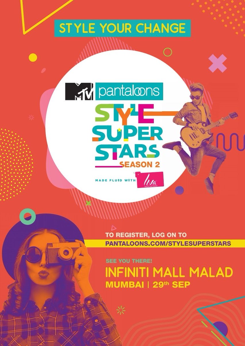 SimranSanjeev's tweet photo. Content 

MTV Pantaloons Style Superstars is back with another exciting season! The search for the next style icon is on!

Are you ready? To register, log onto https://t.co/aE86wnzyoB. Stay tuned on @MTVIndia for more updates

#stylesuperstars #styleyourchange https://t.co/esmCiusU3K