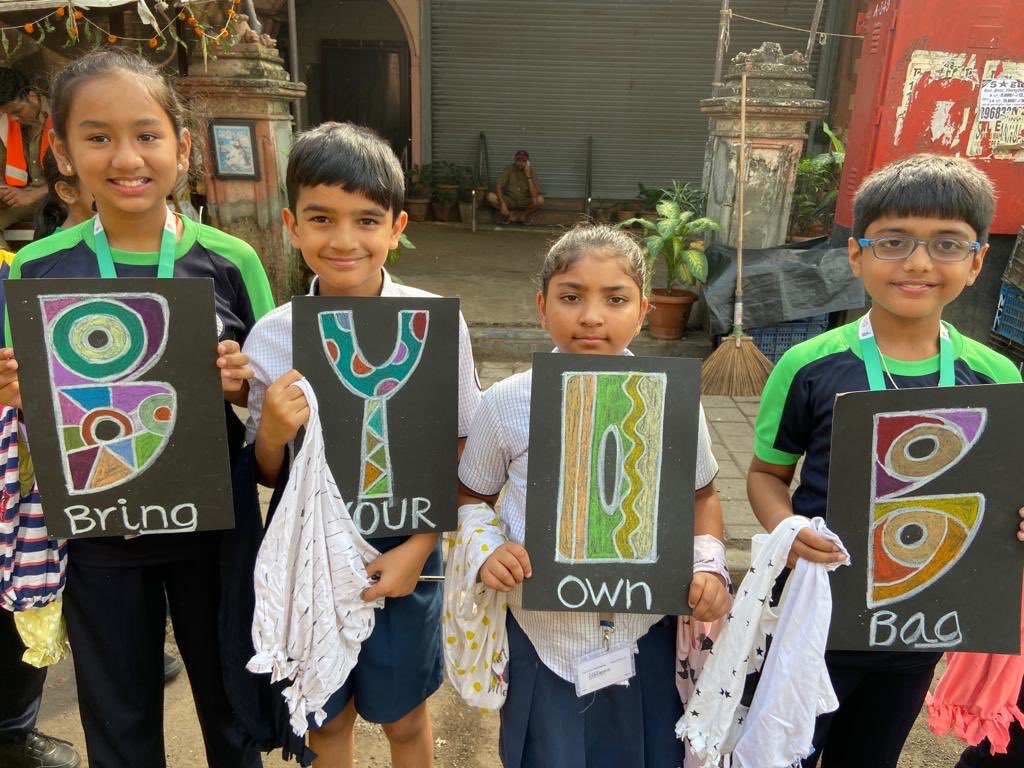 FLAG_Connect (@flag_connect) on Twitter photo Inspired by Greta Thunberg our students initiated a ‘BYOB’ Movement (Bring Your Own Bag) with old T-shirts In different parts of Mumbai city!!
<a href="/GretaThunberg/">Greta Thunberg</a> #inspirational #ClimateChange #SayNoToPlastic Inspired by Greta Thunberg our students initiated a ‘BYOB’ Movement (Bring Your Own Bag) with old T-shirts In different parts of Mumbai city!!
<a href="/GretaThunberg/">Greta Thunberg</a> #inspirational #ClimateChange #SayNoToPlastic
