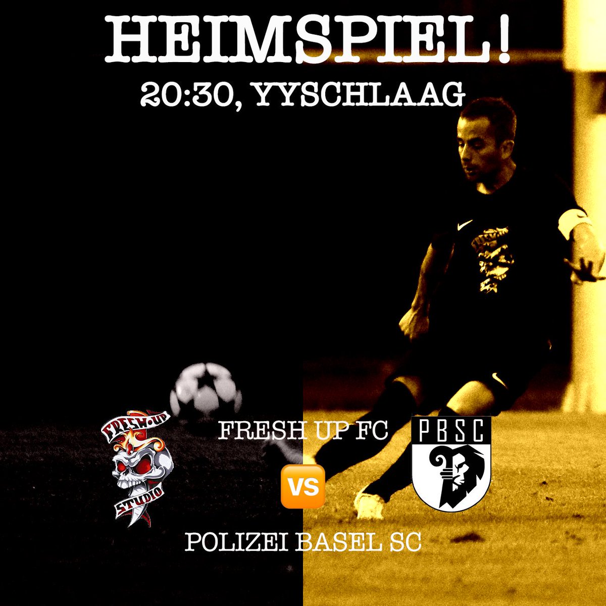 freshupfc's tweet photo. Heute spielen wir zu Hause gegen den aktuellen Meister Polizei Basel SC! #höschmüsli https://t.co/Gy4JZinA1h