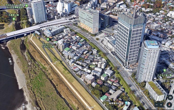 台風19号被害 川崎市 二子玉川駅より下流の丸子橋付近が浸水 もともと堤防がない地域 まとめダネ