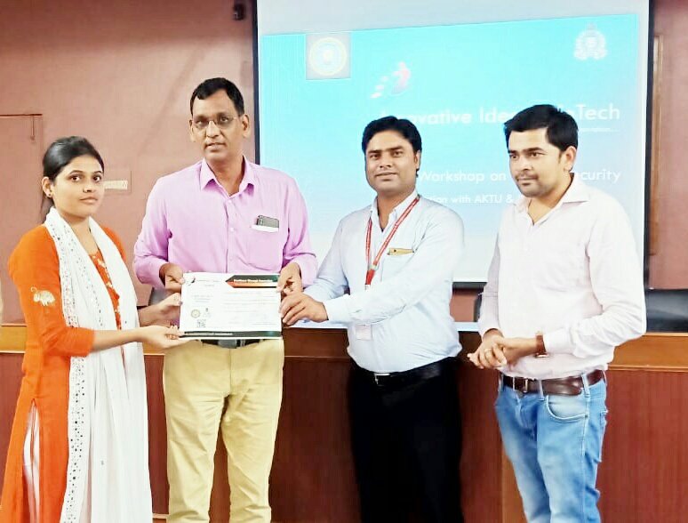 SheatCollage's tweet photo. SHEAT GROUP OF COLLEGE
A Certification program on Cyber Security conducted by 
Innovative idea infotech in association with AKTU and UP 
POLICE@  SHEAT COLLEGE OF VARANASI
Mr. Rahul Mishra Crime Adviser, UP POLICE addressed the 
audience as a Guest Speaker. https://t.co/aAH7S3nVFD
