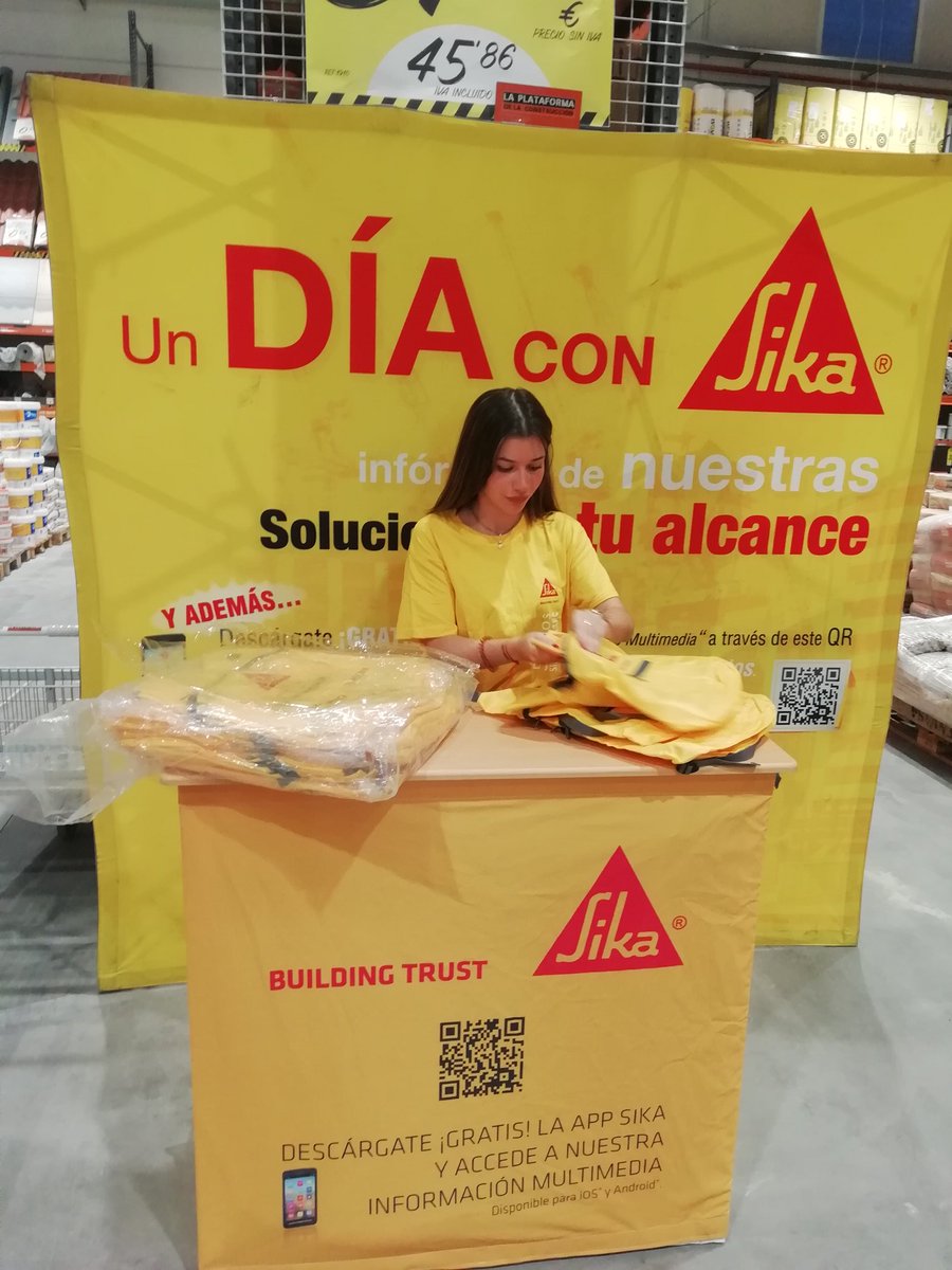 Todo preparado para la jornada de impermeabilizacion en @LaPlataformaSGD de Alcalá. <a href="/SikaSpain/">Sika España</a>