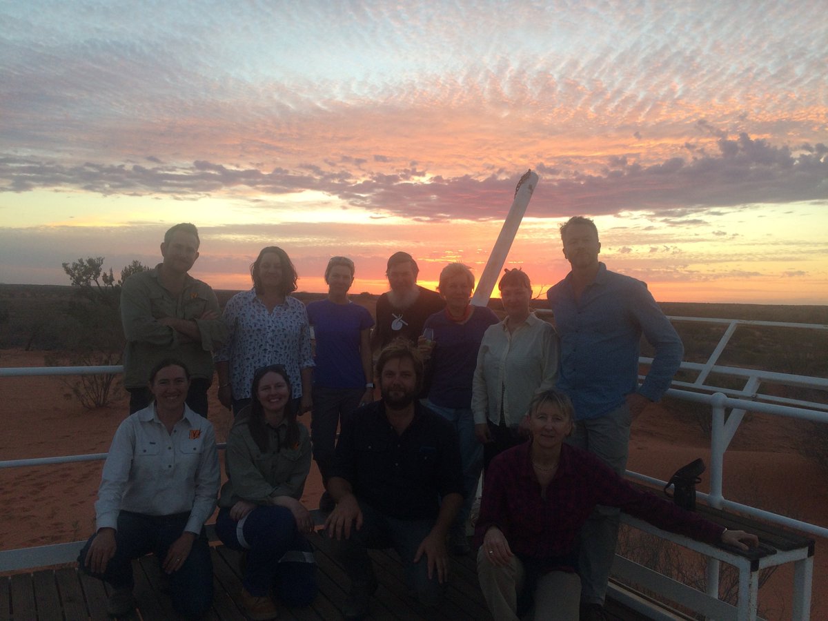 AridRecovery's tweet photo. Fantastic to host guests on a #PLC19 post-conference field trip to @AridRecovery. The birds and the bettongs put on a real show despite the ongoing drought. Thanks to @allianceqq for sponsored flights to make this happen and @naturefsa for putting on an awesome conference. https://t.co/rAMmigqUE6