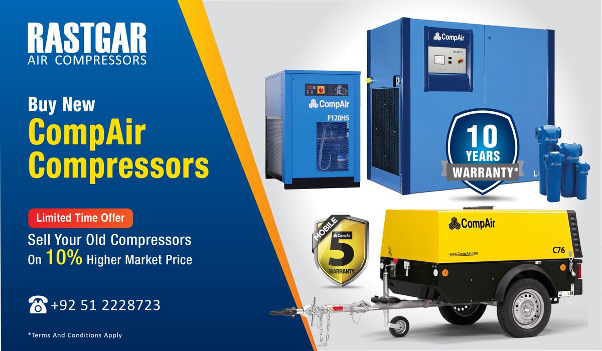airguru1's tweet image. Are you  #Exhausted from your #old #compressors Just #Replace it with New Ones ..!! if #YES than 
contact us now :rastgar-co.com/ready-stock-co…
Compressors on #Discounted prices with #10Years Assure Brand #Warranty and Save on your #EnergyCosts along with replacement facility