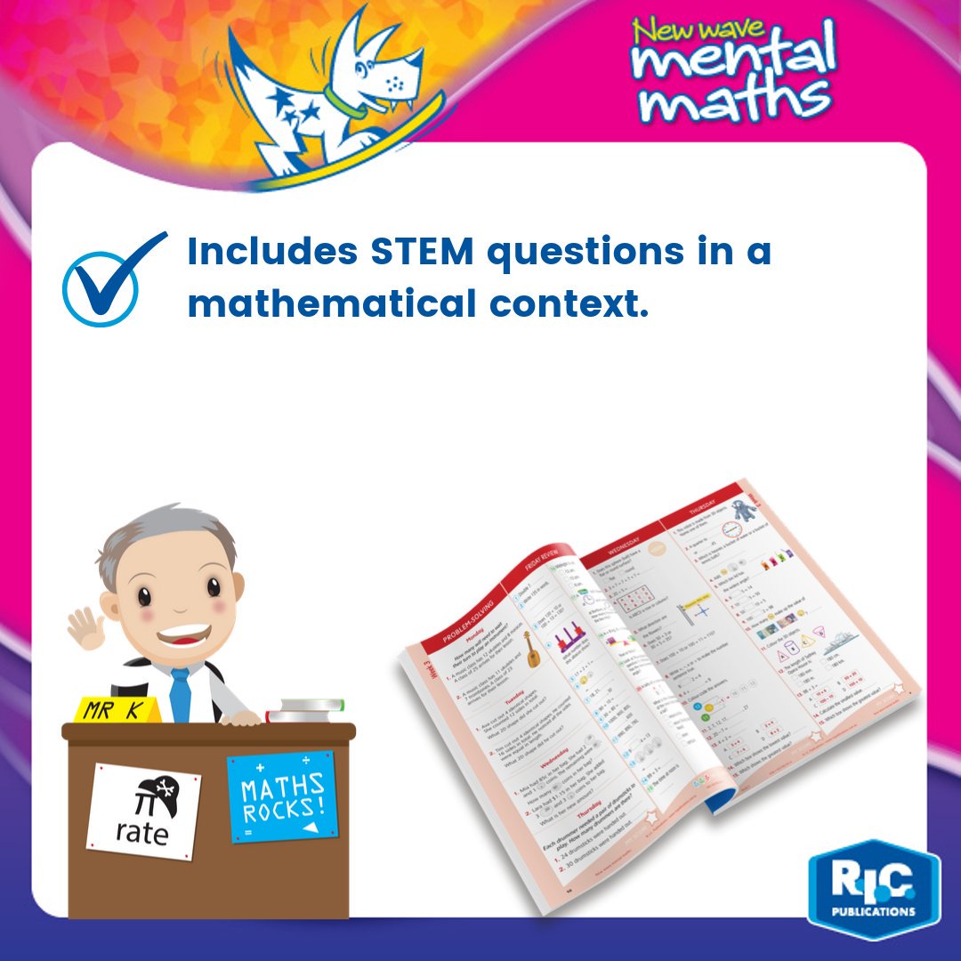 New wave mental maths workbooks are the complete mental mathematics resource. Make mental maths practice the highlight of every day with New wave mental maths! Try a free sample: bit.ly/2Bdpy8C @TeachingSTEM #Steamfoundation @MoMath1 @DBE_SA #maths