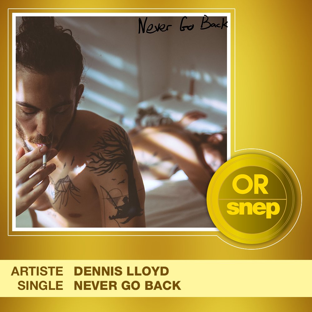 Le titre "Never go back" de Dennis Lloyd est certifié Single Or ! 📀

15 000 000 équivalents streams 🎧

Bravo ! 👏