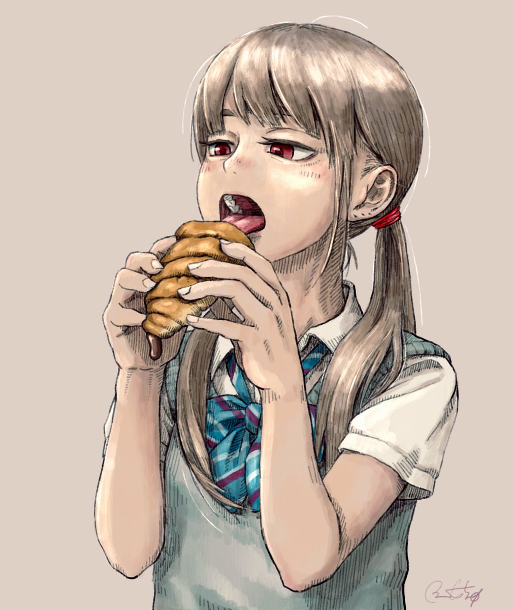 文太 En Twitter 私の絵柄が好みって人にフォローされたい 私の絵柄が性癖に刺さる人に届いてほしい 創作クラスタ勝手にフォローしてくれ祭 秋の創作クラスタフォロー祭 チョココロネの食べ方がエロい子