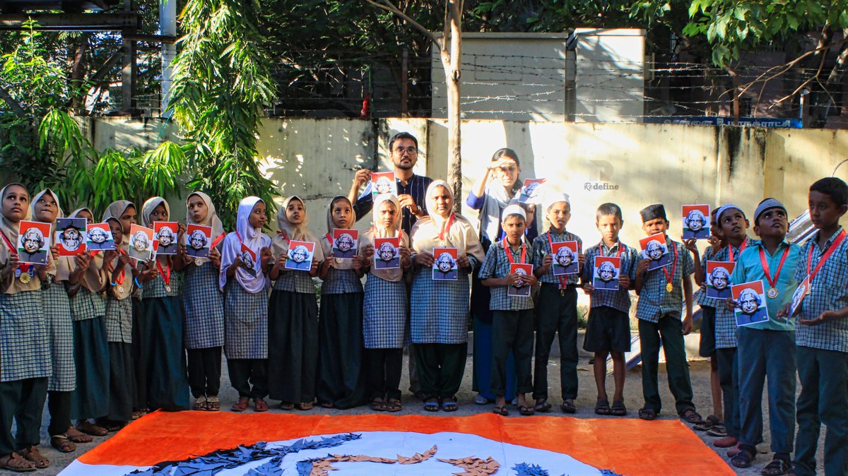 redefine_ed's tweet photo. We Redefine have resumed our classes and have completed our first 7 - week art programme. We have done a big picture tribute to Dr. A. P. J. Abdul Kalam with 2000+ butterfly origami's. Stay tuned, as we reveal the
11 x 13 feet  artwork on his birthday.
#BigPicture #abdulkalam https://t.co/pFSXA95pSl