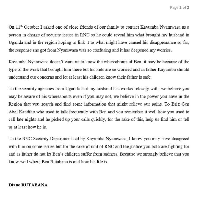 Diane Rutabana of terrorist org. RNC says: 1)"RNC has built good relationship with #Uganda authorities". 2).."has worked closely with" #Uganda-n security agencies. 3)Brig. Gen Abel Kandiho, boss #Uganda's Military Intelligence "talk frequently"&amp; "late night" calls to RNC leaders.