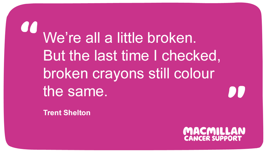 macmillancancer's tweet photo. It’s Monday, it’s the start of a new week, a new day. Don’t be too hard on yourself if things are not looking up. 💚💚💚 https://t.co/gBLkz1nzeW
