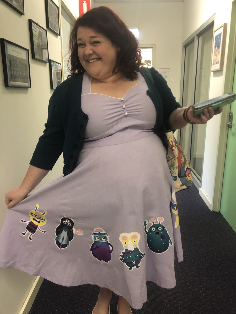 KellySpratt6's tweet photo. When you arrive back on the first day and @SimoneTree1 has designed and made her own Learner Disposition character dress @PsElderslie! I love it! @EPSThinkTeam @PsElderslie @Clarke4535 #lovewhereyouwork https://t.co/XOFCI0tzM5