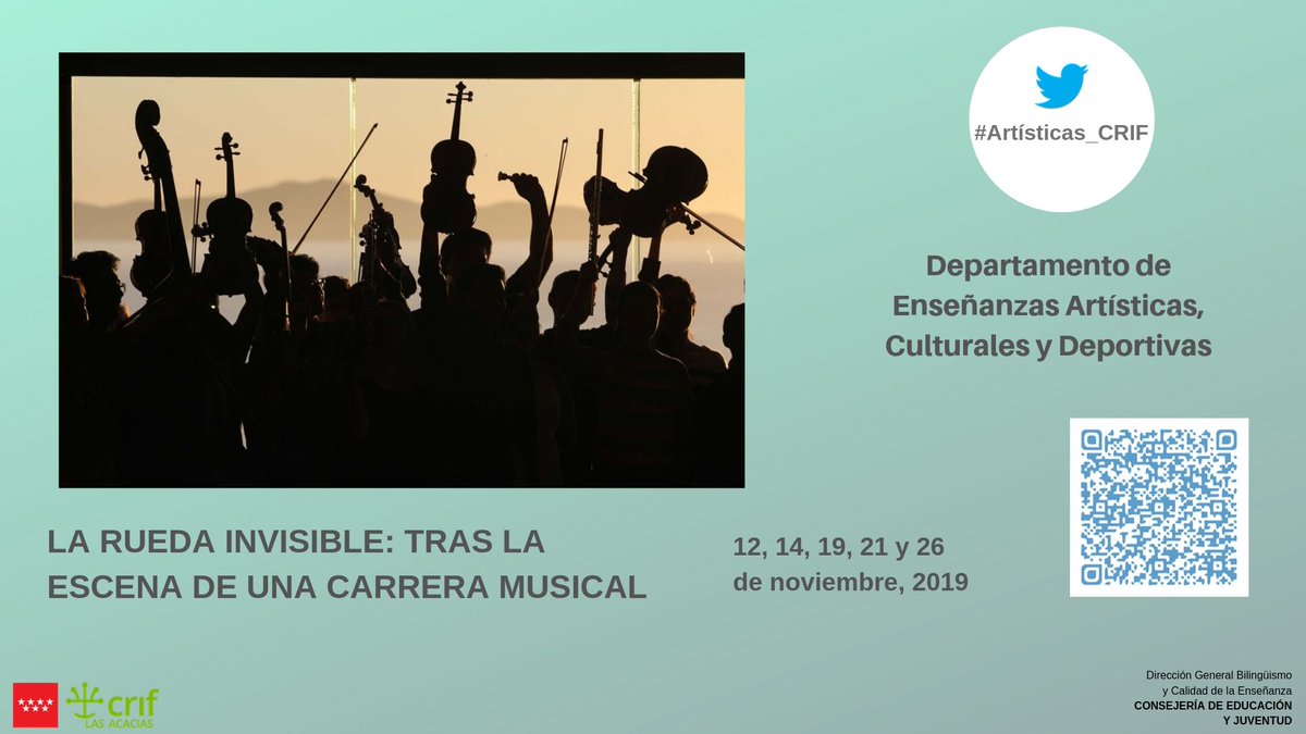 Natalia Cano Ortega (@nataliancano) on Twitter photo Abierto el plazo de inscripción del curso LA RUEDA INVISIBLE: TRAS LA ESCENA DE UNA CARRERA MUSICAL bit.ly/2pfG4zz. Orientar a los jóvenes intérpretes en el tránsito del ámbito académico al profesional.
#reformacionmadrid
<a href="/CRIFAcacias/">CRIF Las Acacias</a> Abierto el plazo de inscripción del curso LA RUEDA INVISIBLE: TRAS LA ESCENA DE UNA CARRERA MUSICAL bit.ly/2pfG4zz. Orientar a los jóvenes intérpretes en el tránsito del ámbito académico al profesional.
#reformacionmadrid
<a href="/CRIFAcacias/">CRIF Las Acacias</a>