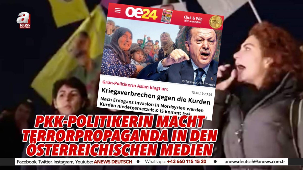Schon wieder Österreich... PKK-Politikerin und Ex-Abgeordnete der Grünen in Österreich Berivan Aslan macht Terrorproaganda in den Medien: "Kurden werden niedergemetzelt und Daesh (IS) kommt frei". Aslan ist in Österreich mit ihrer Anti-Türkei-Politik bekannt.
#pkk #ypg #Syrien