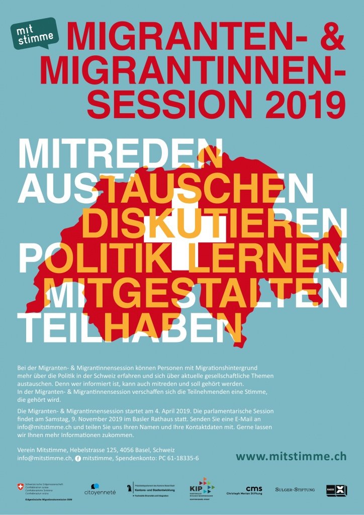 Politik ist fassbar, Politik ist lernbar, Politik betrifft uns alle – unabhängig von unserer Staatsbürgerschaft. Mitstimme lanciert Migrantinnensession, 2. Auflage am Sa. 9.11.2019, 10.00–14.30, Rathaus, Marktplatz 9, 4051 Basel mitstimme.ch #Partizipation #Demokratie
