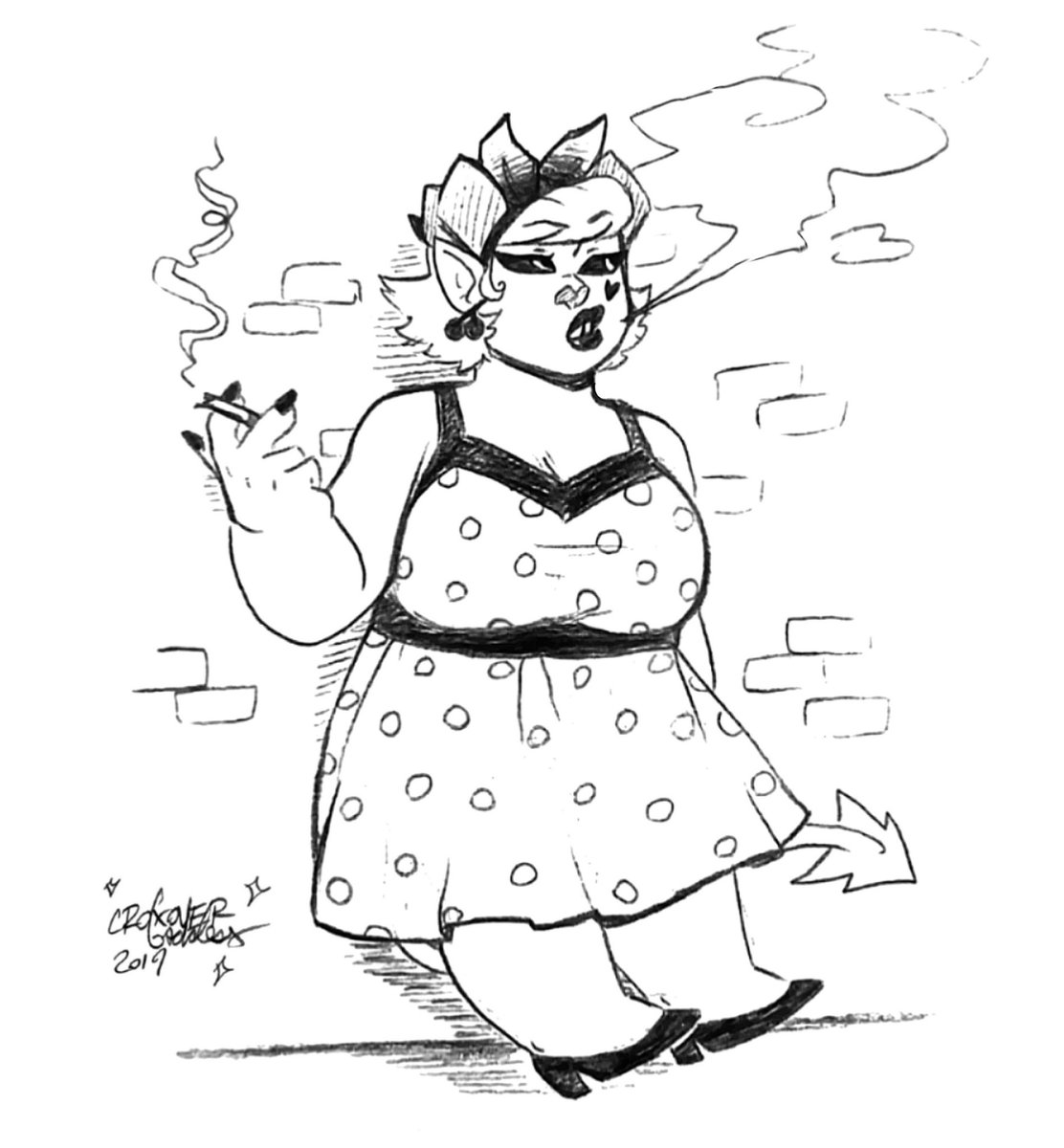 Rockabilly Bertha 

#MiddleverseVirginia #originalcharacter 