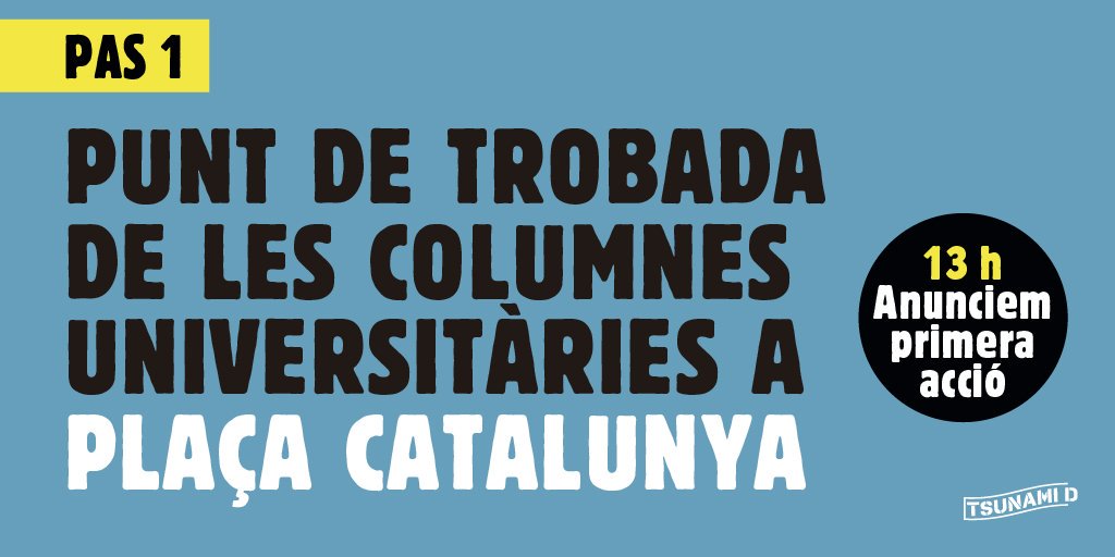 👨‍🎓👩‍🎓 El punt de trobada de les columnes universitàries és Plaça Catalunya!
