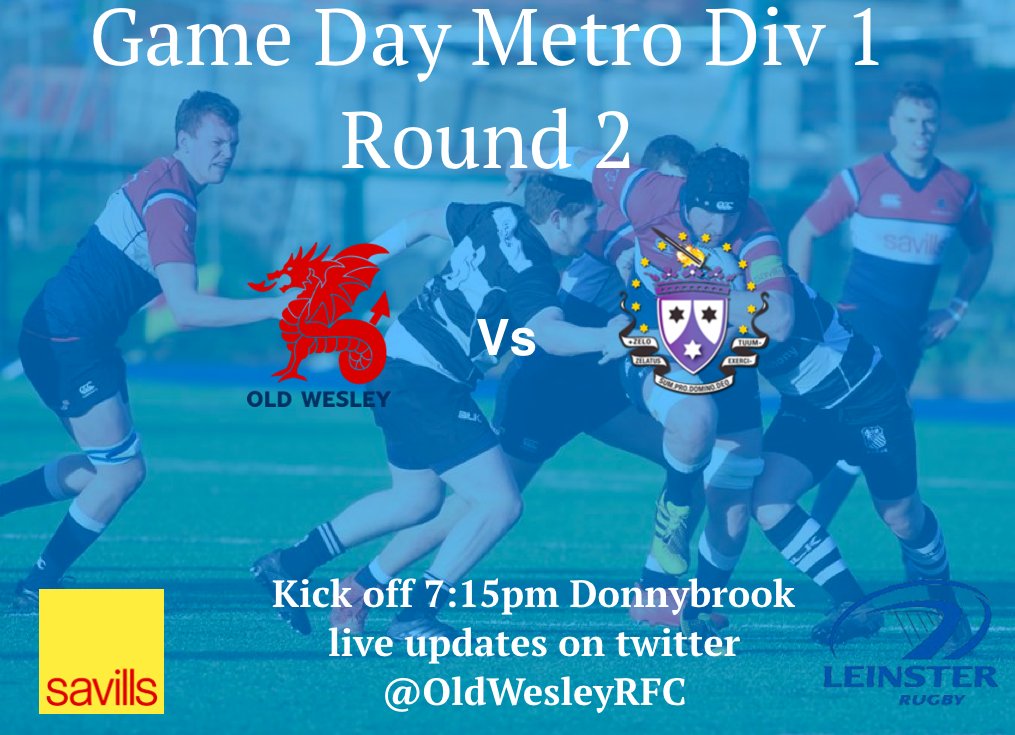 Game Day: The 2nd XV take on @terenurerugby tonight in the second round of the @leinstermetro Div 1 league at home tonight, KO 7:15pm