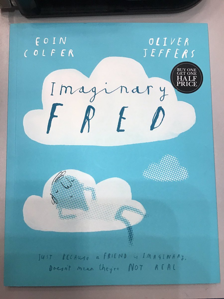 SidleshamSchool's tweet photo. This week’s #Storytimeassembly is Imaginary Fred by @EoinColfer and @OliverJeffers. A beautiful story celebrating the power of friendship and overcoming loneliness. #assemblybooks #whyilovereading #readingforpleasure #assemblybook https://t.co/jLcm0mrLed
