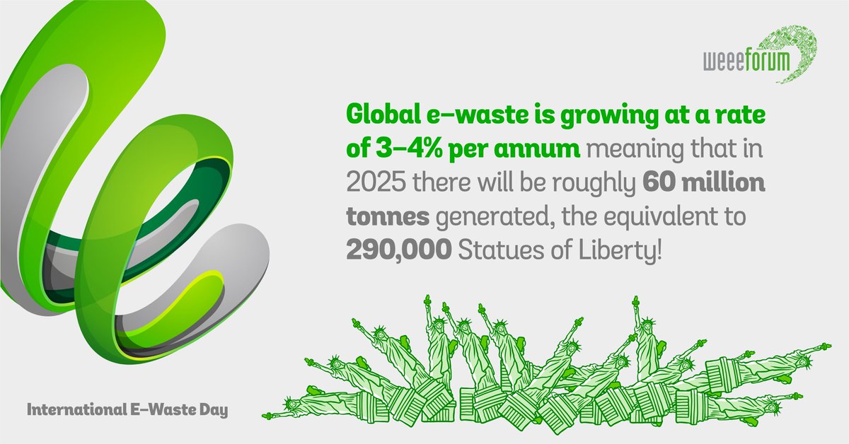 KMKMetals's tweet image. Today is International #EwasteDay. Take a moment to consider the way our future is heading and why we need to act now to make sure #ewaste is widely and responsibly recycled #IEWD  #weeeforum #weee #batteries #recycling #RecycleforGood #circulareconomy  #ClimateAction @ForumWeee