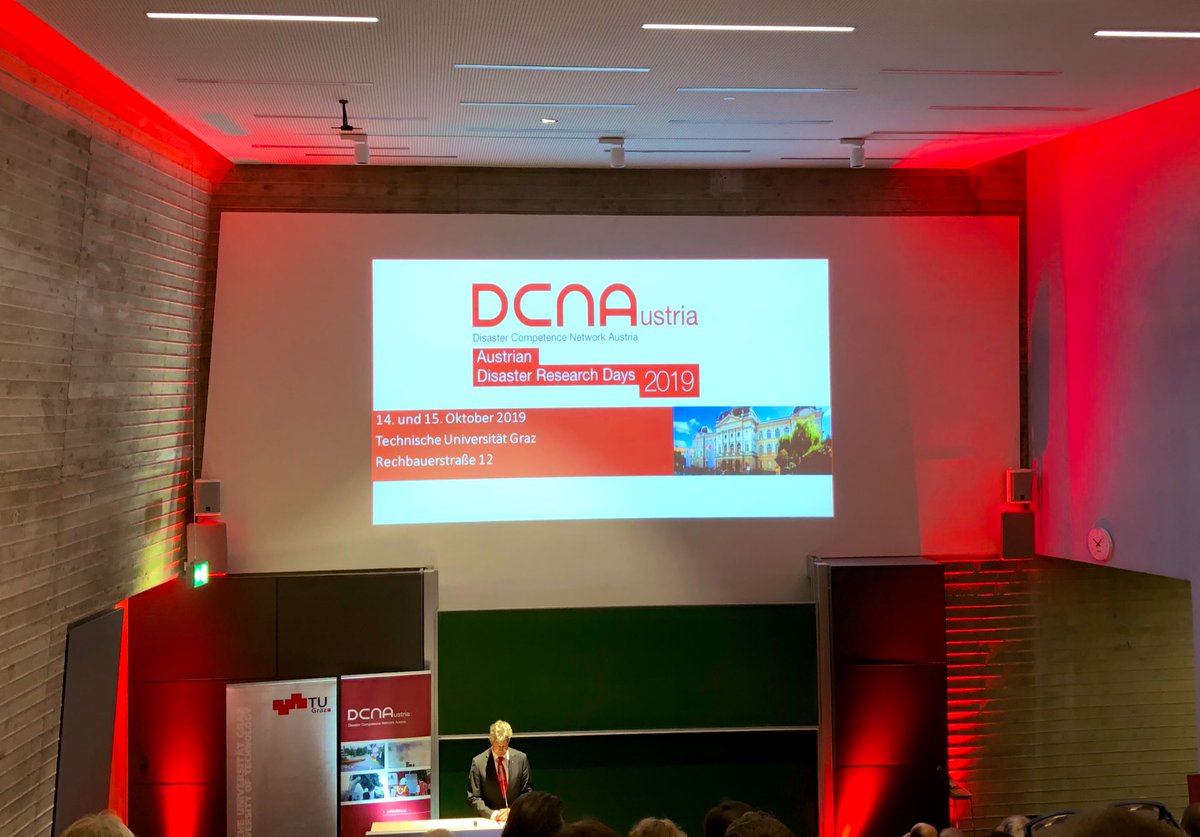 Official start of the Austrian Disaster Research Days 2019 in #Graz! Gonna be two very interesting days with practitioners and academia discussing about new ways for disaster research! 👍🏻
#ADRD #DCNA #DisasterResearch