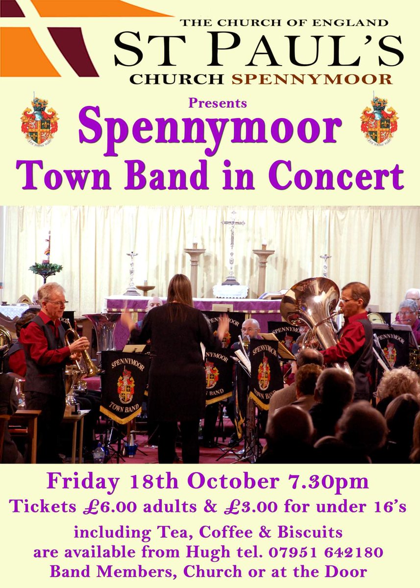 St Paul's Spennymoor (@stpaulsspenny) on Twitter photo Have you got your ticket for this Friday's <a href="/SpennymoorBand/">Spennymoor Town Band</a> concert in church?! Don't miss out! Have you got your ticket for this Friday's <a href="/SpennymoorBand/">Spennymoor Town Band</a> concert in church?! Don't miss out!