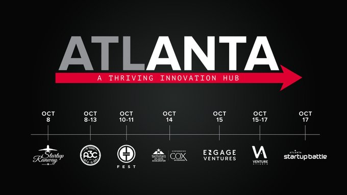 atlchamber's tweet photo. We're kicking off another week of innovation events happening around the region! Starting today: @techstars Atlanta Demo Day! #AtlantaIsNow #ChooseATL #GrowAtlanta @CoxEnterprises https://t.co/RyVzRiZKOs https://t.co/muKcKag9ns