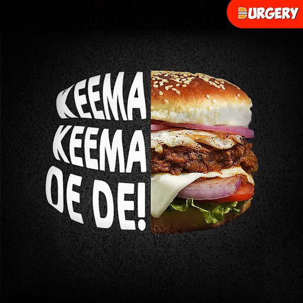 Burgery_in's tweet photo. Keema keema logey keema? 
Try our signature burger- Keema King, the best keema burger in the town. 
#burgery #videshibundesifun #theindieburgerproject #keemaburger #keemaking https://t.co/lAteuvWIfO
