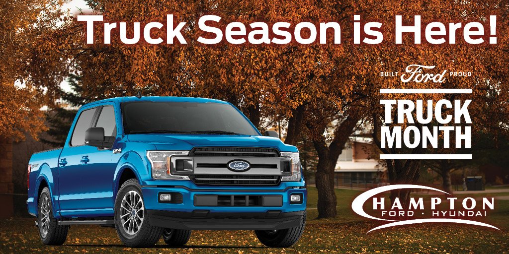 Get Up to $15,000 Off of Ford F-150 Crewcab XLT 4x4! 
How? 
By Coming Into Hampton Ford Hyundai This Month During Our October Specials! 0.0%APR Also Available! 
bit.ly/2M9tSsU