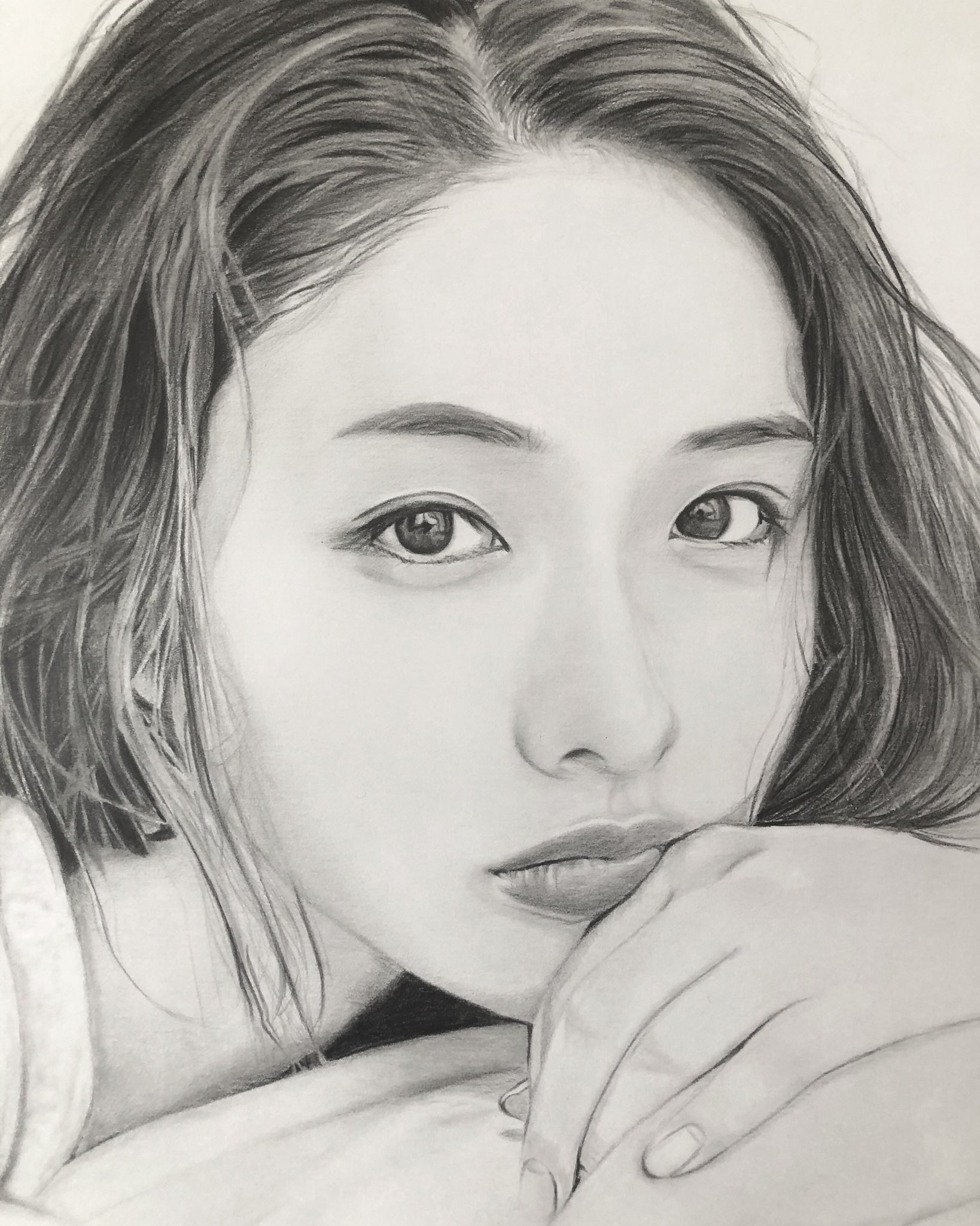 石原さとみ  鉛筆画 鉛筆画】石原さとみを鉛筆で描いてみた。描き方を解説。Pencil